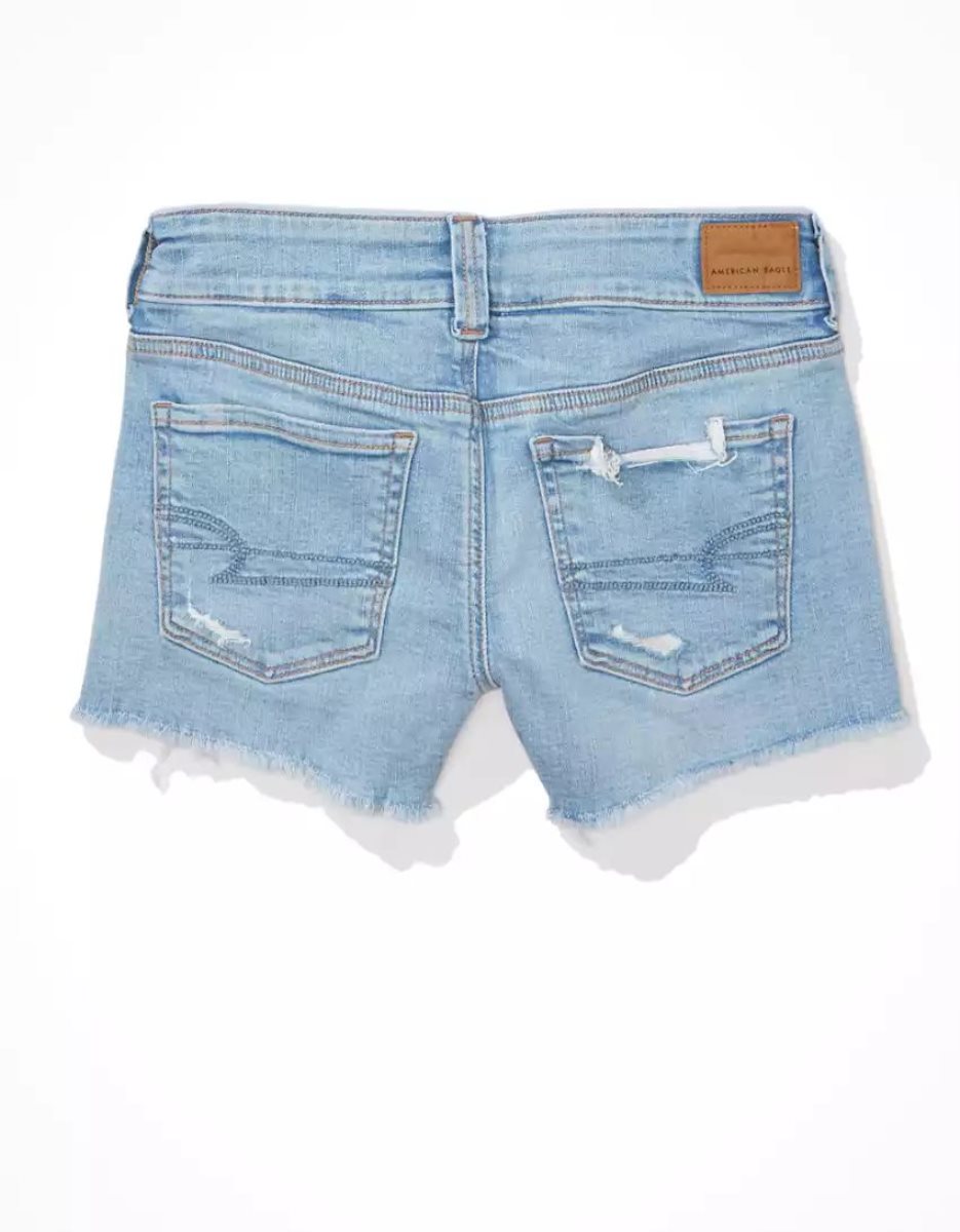 Shorts American Eagle AE Stretch Super Low-Rise Denim Lavage Clair Femme | GQY-38617633